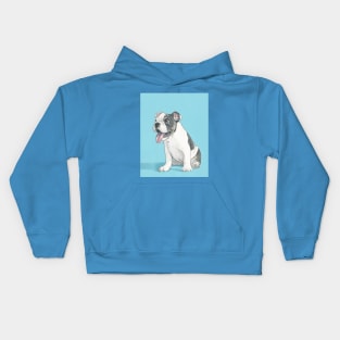 French Bull Dog Illustration Kids Hoodie